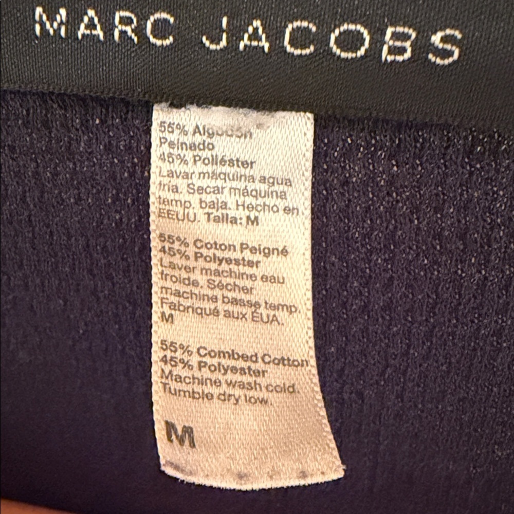 Vintage Marc Jacobs Black Long Sleeve Tee Mens M Made in USA Minimalist - Picture 3 of 6